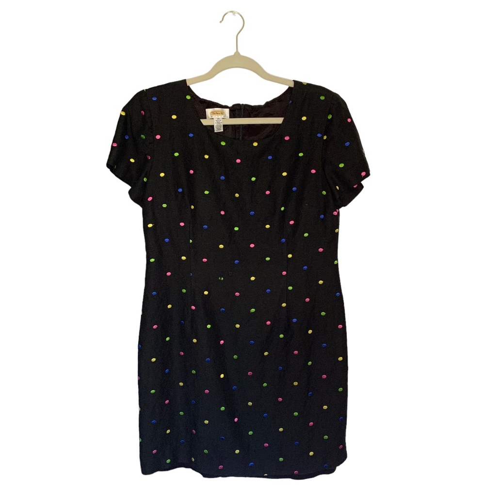 Talbots Petite Short Sleeved Polka Dot Dress